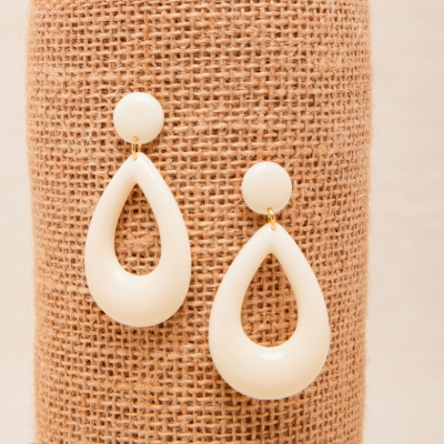 Boucles d'oreilles Flavy Ecru