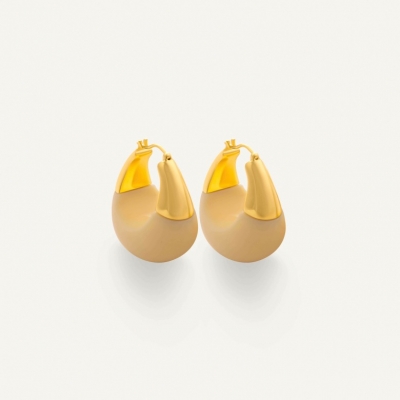 Boucles d'oreilles Thade Ecru