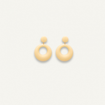 Boucles d'oreilles Phily Ecru