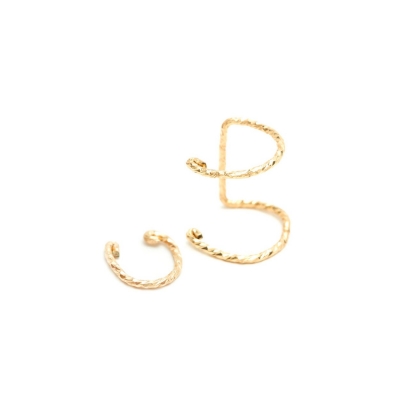 Faux piercing Eclat Duo Gold Filled Or 