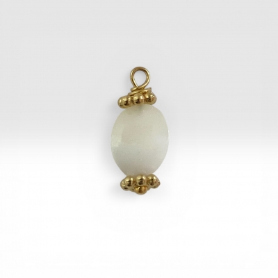Pendentif Stone Nacre Blanche