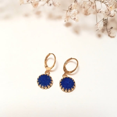 Créoles Mini Duchesse lapis Luzli