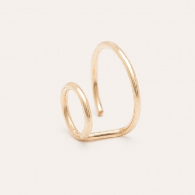 Boucle d'oreille Moon Pile-face - medium
