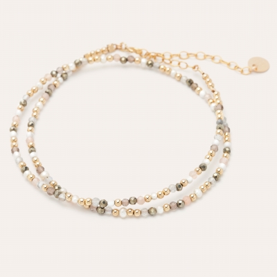 Collier bracelet Queen Lune d'or