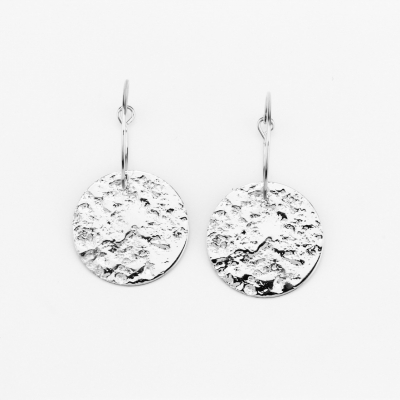 Grandes boucles d'oreilles Moon Plaqué argent