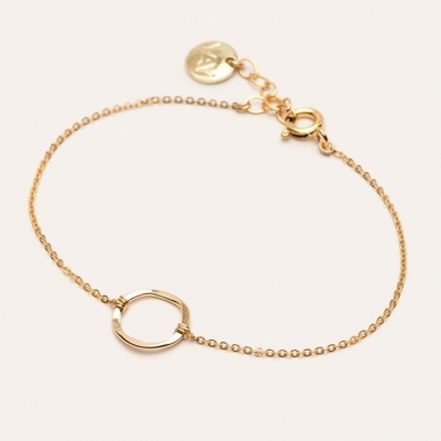 Bracelet essentiel anneau or jaune sans pierre