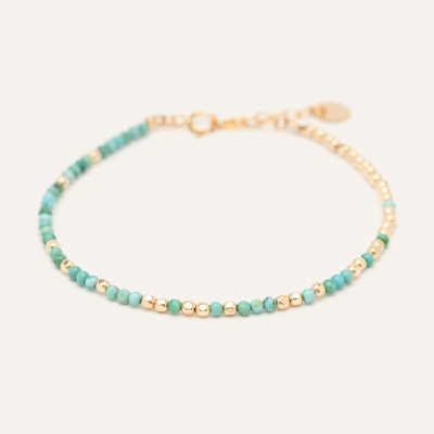 Bracelet Queen Turquoise Gold Filled Or